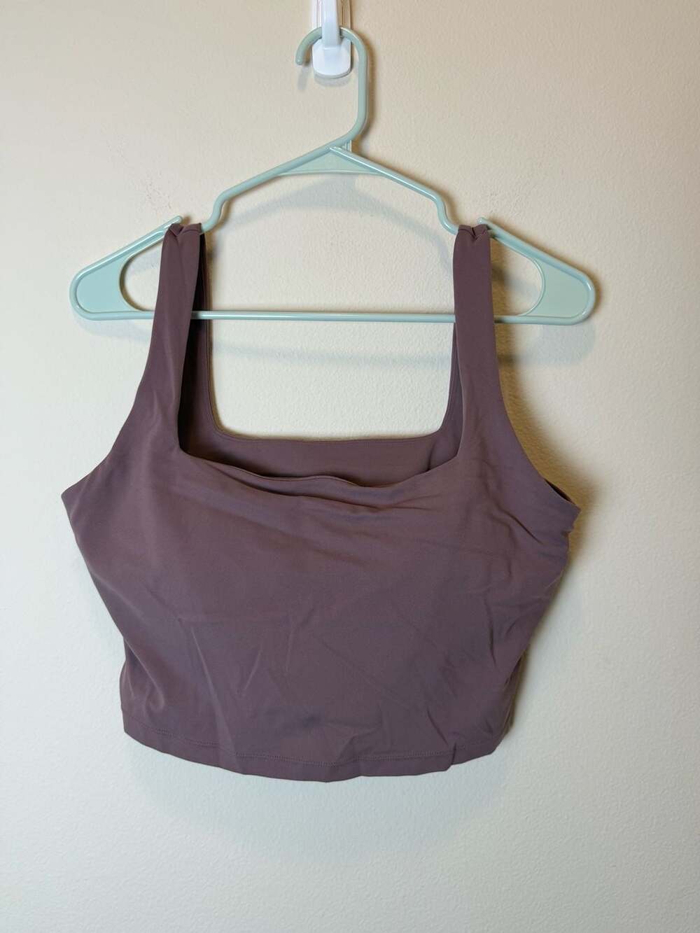 CRZ YOGA Square Neck Cropped Tank Top M Dusty Purple